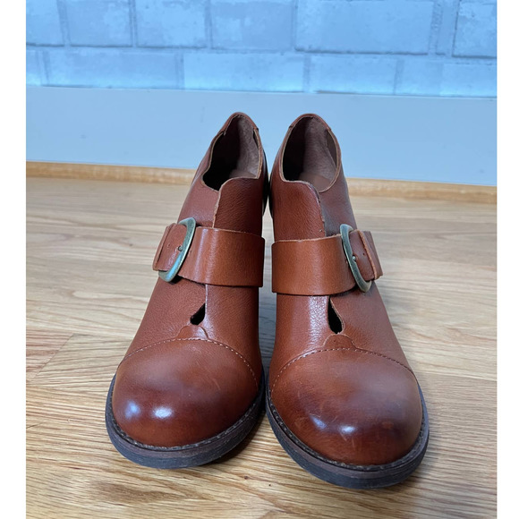 Kork-Ease Brown Leather Ankle Booties - Picture 2 of 9